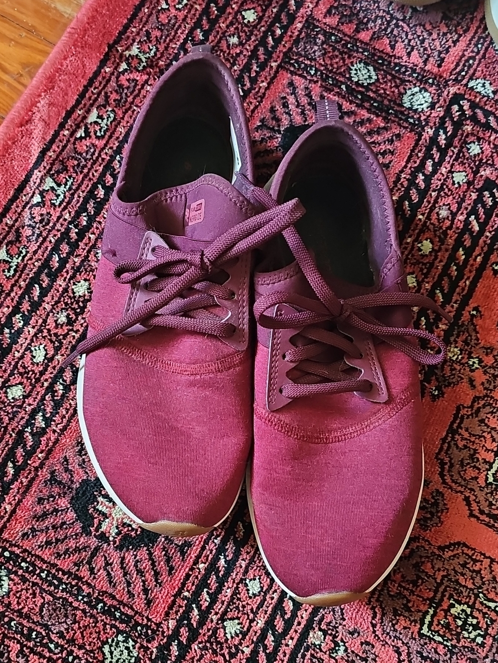 New Balance Women's Burgundy Lace-Up Sneakers